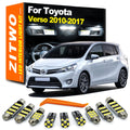 ZITWO 13Pcs For Toyota Verso 2010 2011 2012 2013 2014 2015 2016 2017 LED Bulb Interior Map Dome  - Canbus LED Car Light