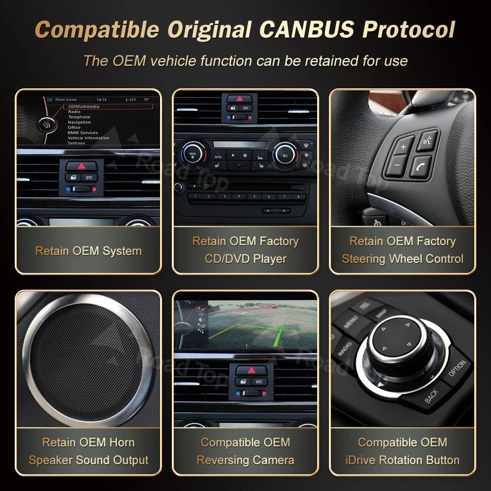 12.3 RoadTop Multimedia Ultra-thin Screen Wireless CarPlay Android-Auto For BMW Series 3 5