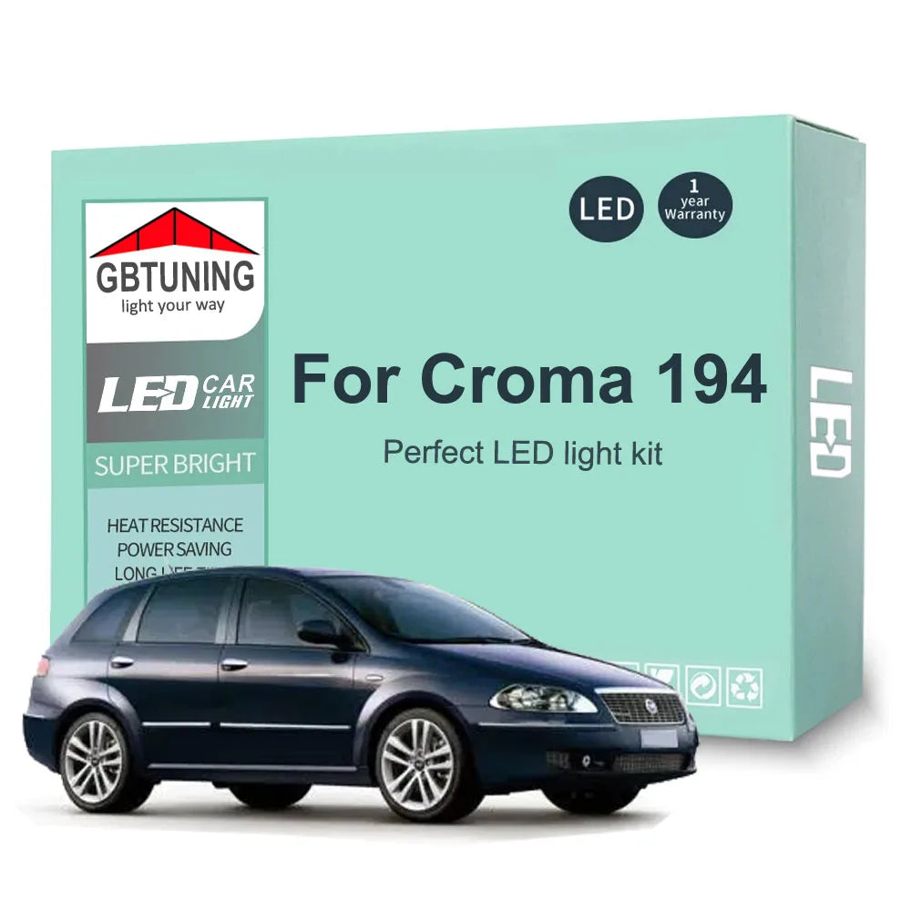 18-Piece LED Interior Light Kit for Fiat Croma 194 - Canbus Error-Free Bulbs | AUTOKITSHOP