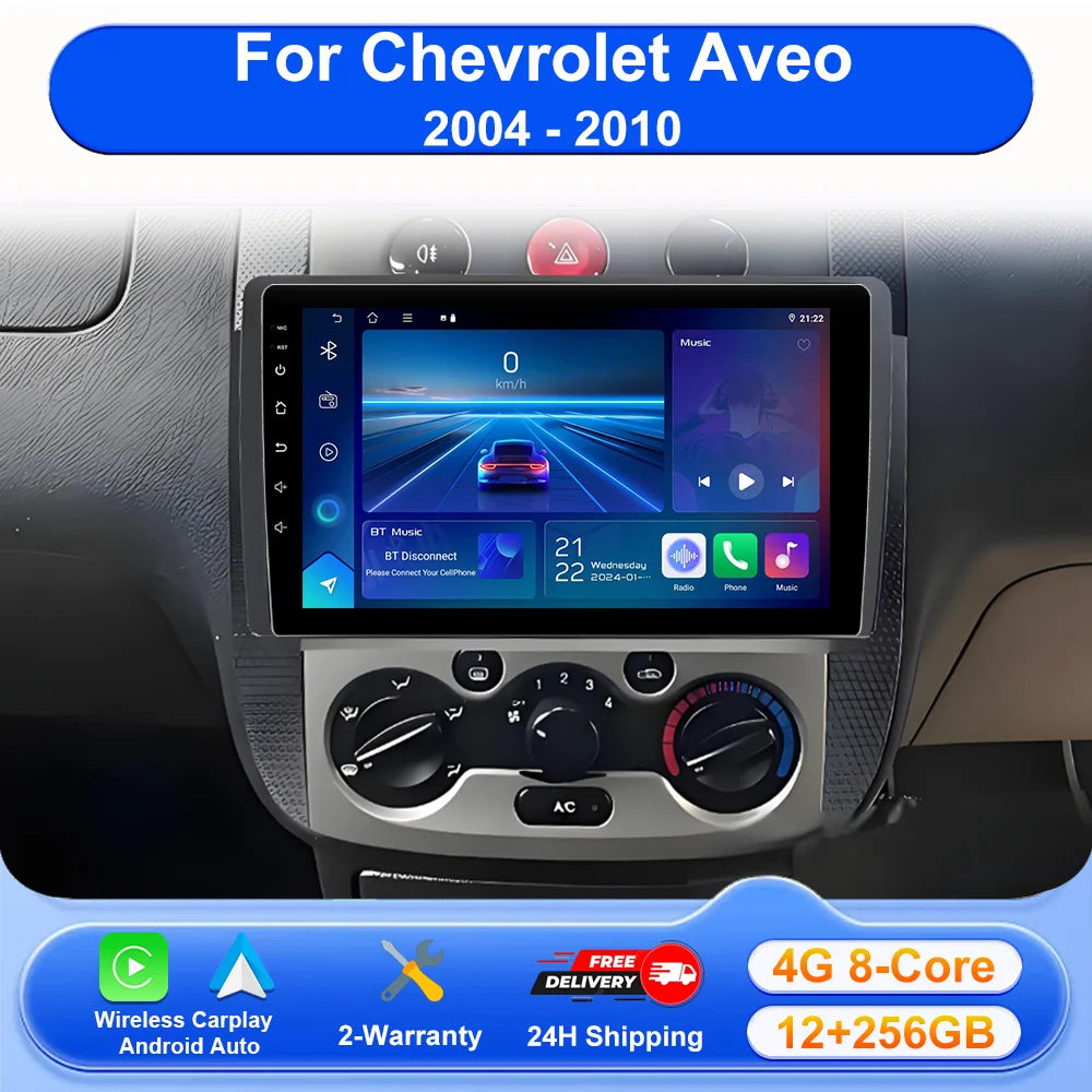 For Chevrolet Aveo 2004 - 2010 Android 16 Car Radio Multimedia Video Player GPS CarPlay Au