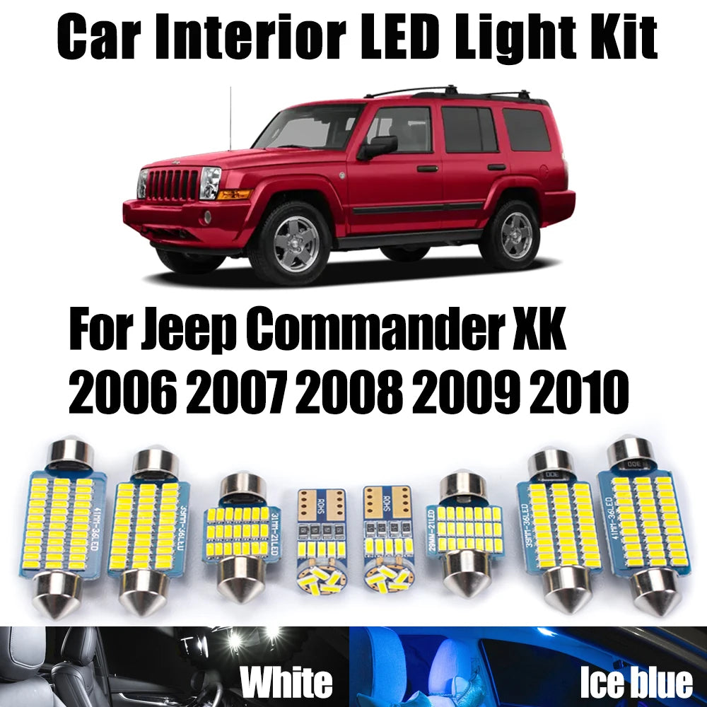 14-Piece LED Interior Light Kit for Jeep - Canbus Error-Free Interior Bulbs