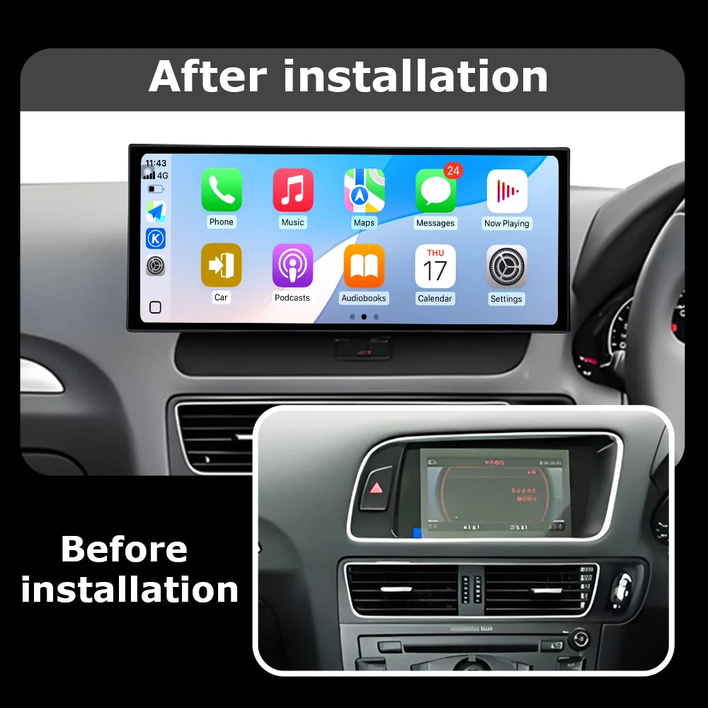 12.3 " RHD Car Radio Player For Audi Q5 2009 - 2017 QLED Touch Screen Intelligent Android