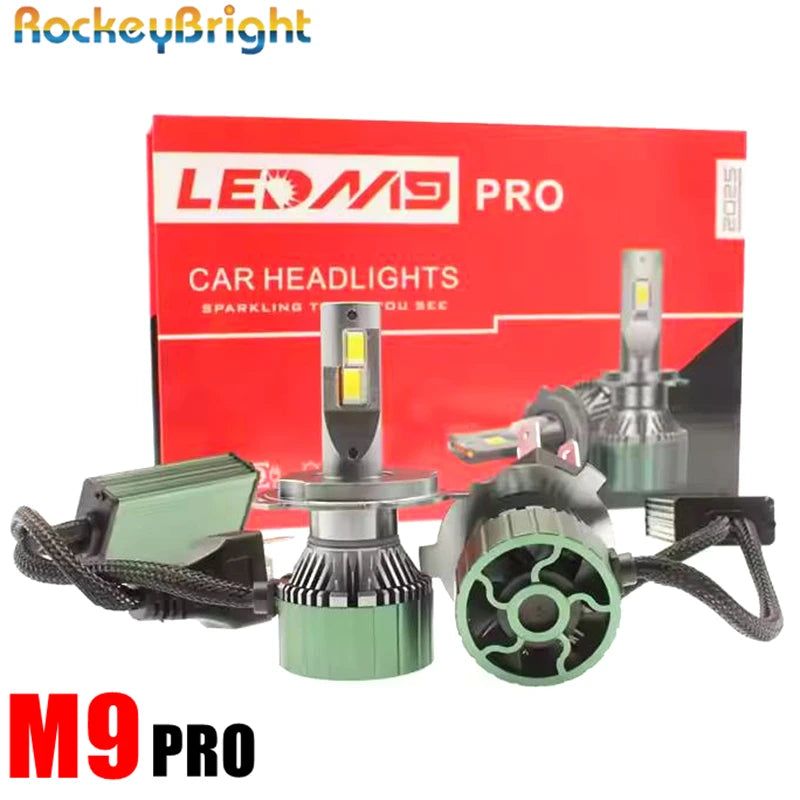 M9 Pro 130W 12000LM LED Headlight Bulb H4 9005 H11 H7 CSP Diode 6000K Turbo Headlamp 12V H