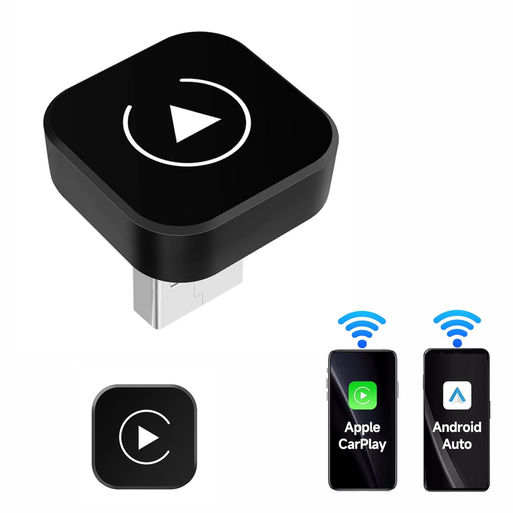 2in1 Wireless CarPlay Dongle Wireless Android Auto Adapter AI Smart Box Car Intelligent Sy | AUTOKITSHOP