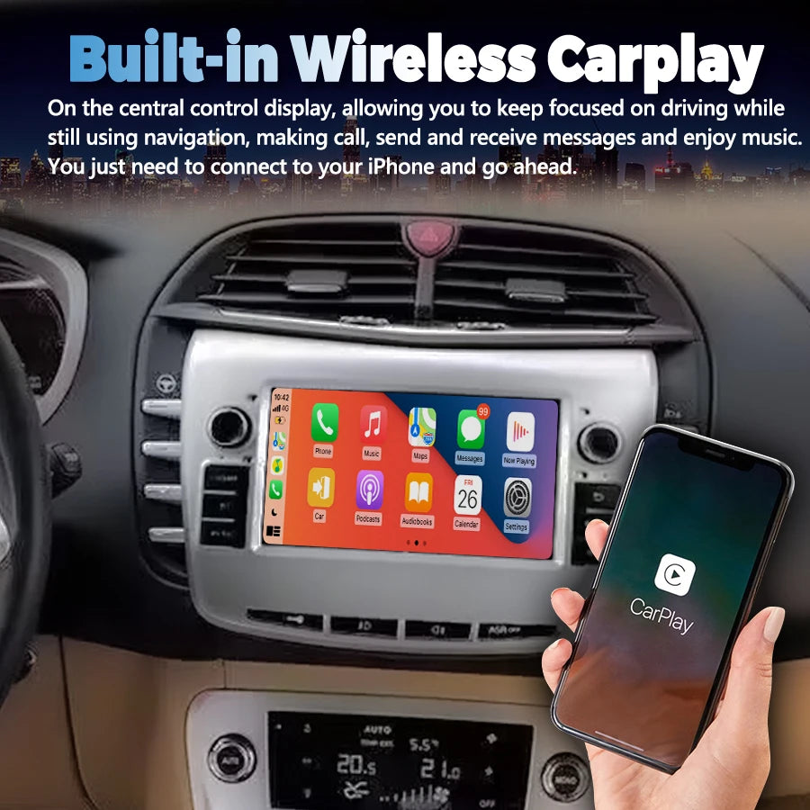 Android Screen AI Voice Control Car Radio For Lancia Delta 2009-2019 Carplay Multimedia Pl