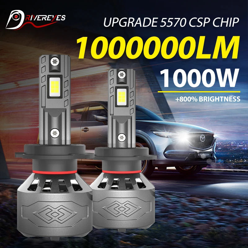 H1 H3 H4 H7 Led Headlights car Plug and Play High Power H11 H8 H9 HB3 HB4 9005 9006 9012 H