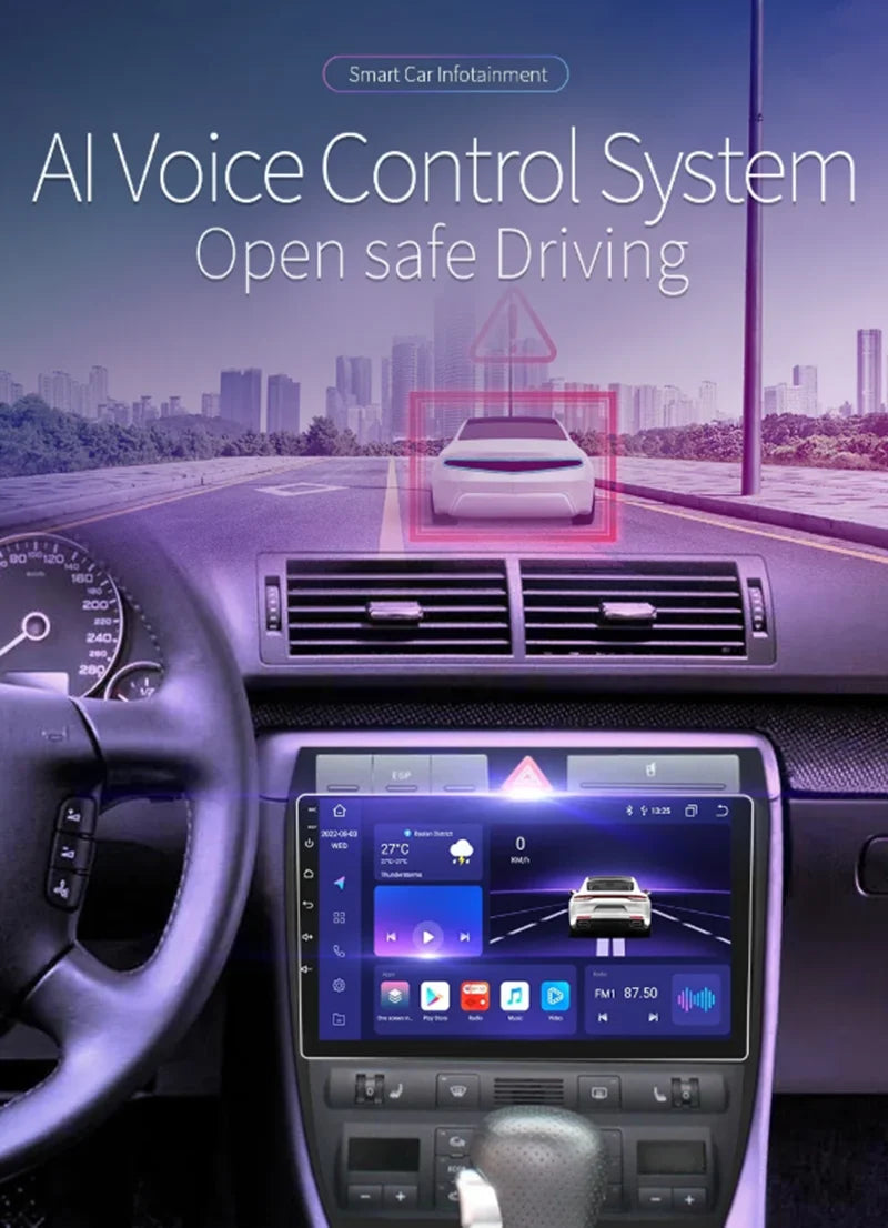 4G wireless Carplay Android Auto Car radio For Audi A6 C5 S6 RS6 1997 - 2004 multimedia Vi
