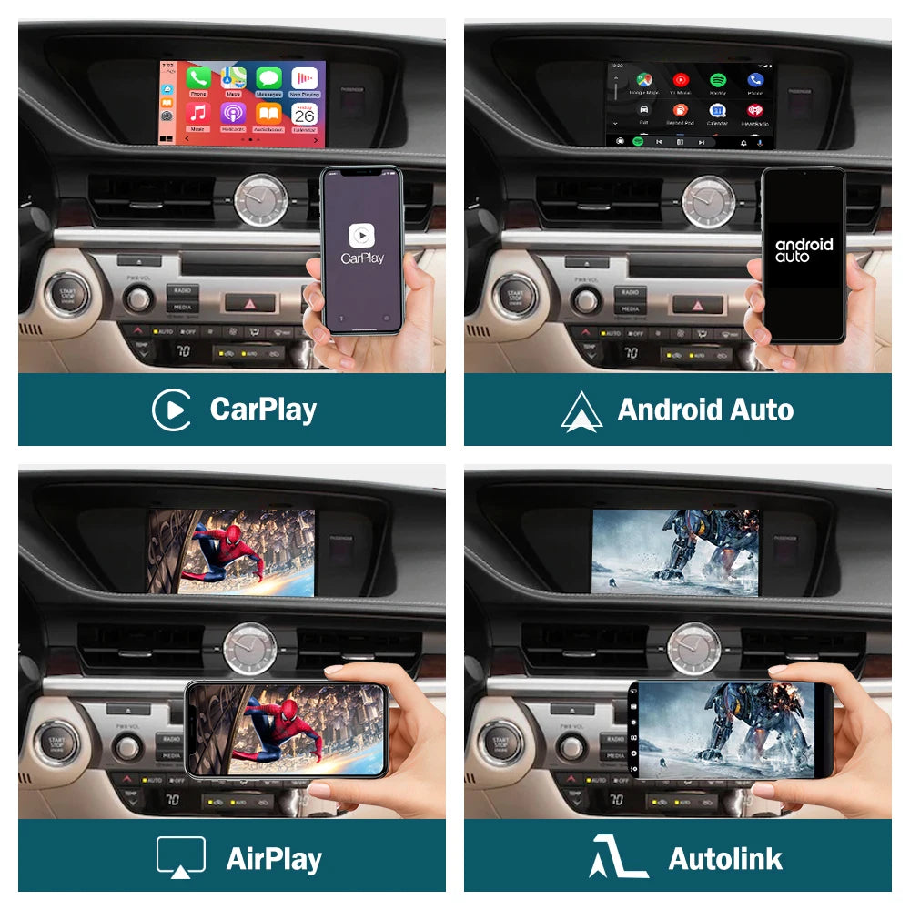 CN RoadTop Module Wireless CarPlay for Lexus ES 2014-2019, with Android Auto Mirror Link A