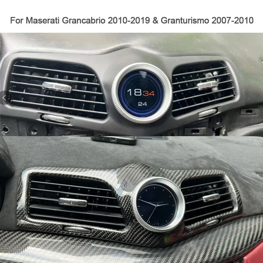 LCD Clock Center Dashboard Air Vent Grille Replacement Panel for Maserati Grancabrio 2010-2019 & Granturismo 2007-2010 -