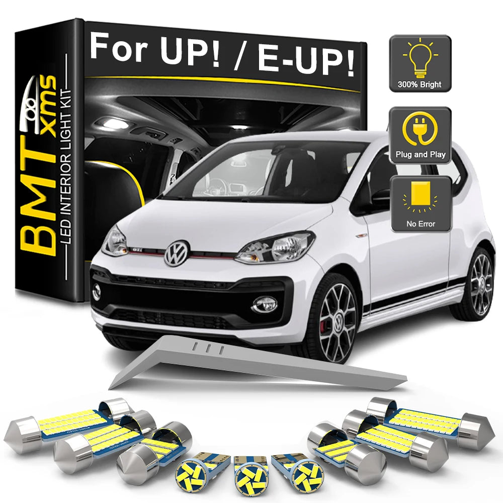 7-Piece LED Interior Light Kit for Volkswagen VW UP UP! e-UP! 2012-2020 - Canbus Dome Map Door Trunk Bulbs | AUTOKITSHOP