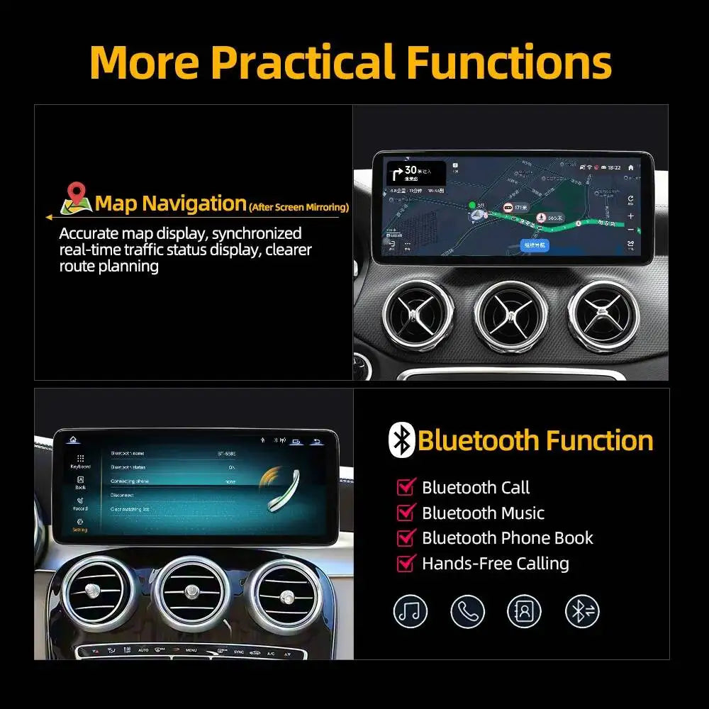 12.8'inch Linux System Car Radio LHD RHD For Mercedes Benz ML GLE GL GLS Multimedia Video