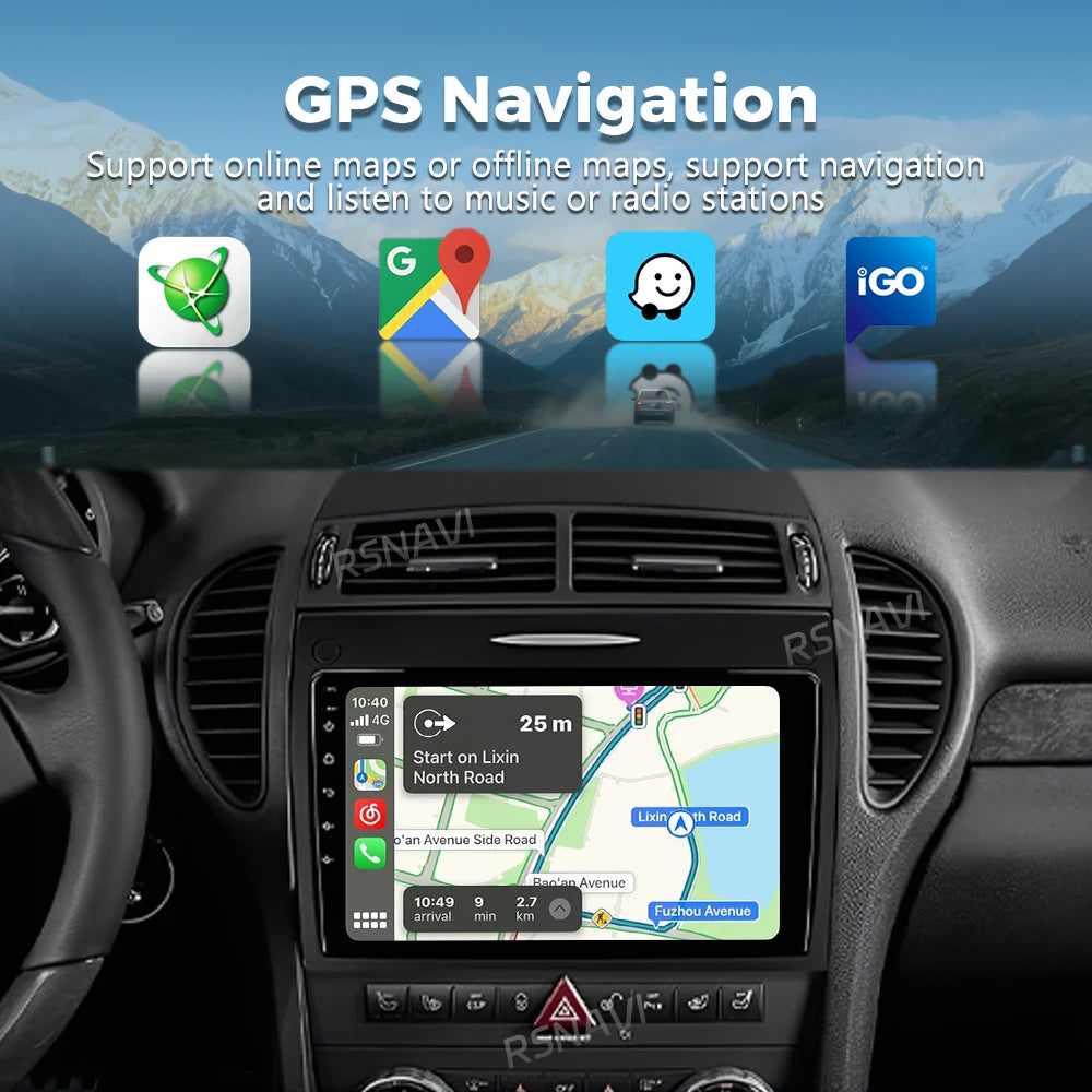 Android 16 Car Radio For Mercedes Benz SLK class R171 SLK200 SLK280 SLK300 2000-2011 GPS N