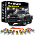 BADEYA 8Pcs LED Interior Dome Map Indoor Light Kit For Toyota Hilux 2016 2017 2018 2019 20