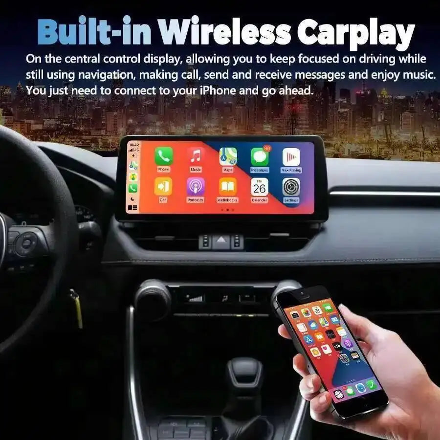 12.3inch Wireless Carplay Android Auto For Toyota Rav4 Prime XSE 2021 2025 Systems Car Rad