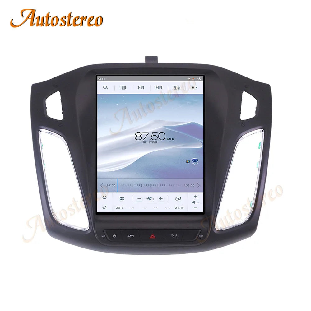 Vertical Screen Android 13 For Ford Focus 2012-2019 Tesla Style Car GPS Navigation Head Un