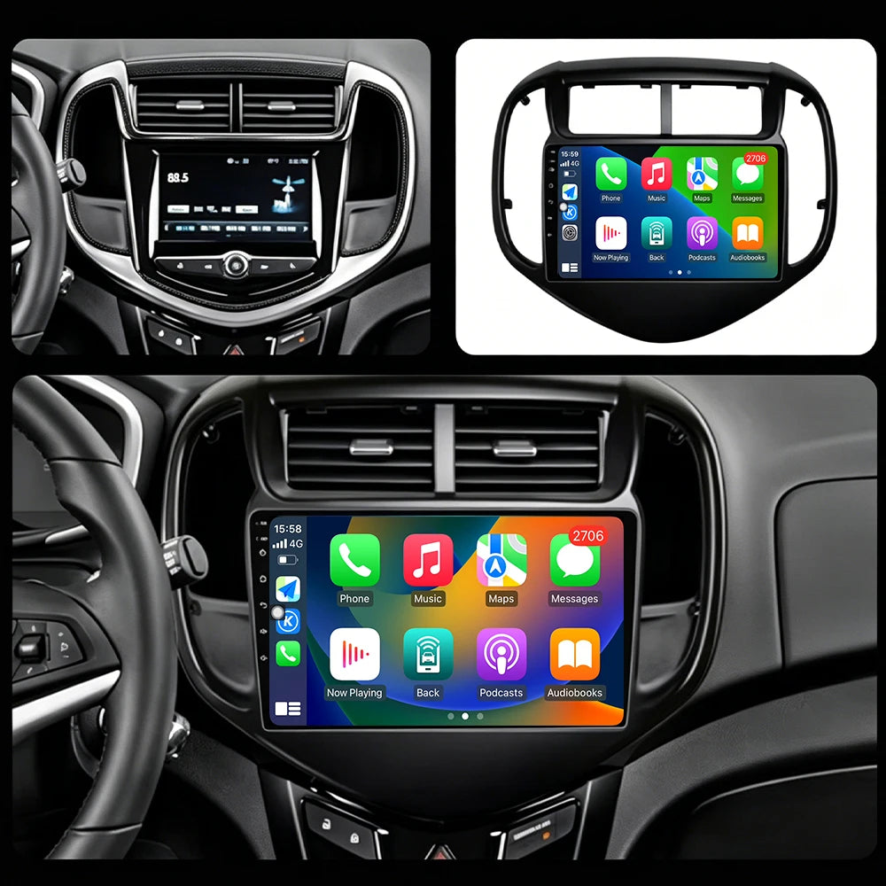 Android 16 Wireless Carplay For Chevy Chevrolet AVEO Sonic 2017-2021 GPS Navigation 4G WIF