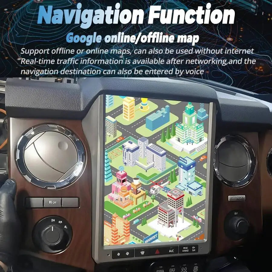 Carplay Car Multimedia Player Radio Stereo 12.1inch Android For Ford F250 F-250 F 250 F350 | AUTOKITSHOP