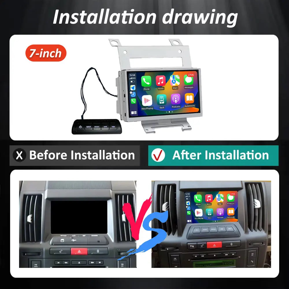 Android 16 7 inch for Land Rover Freelander 2 2007 - 2012 Car Radio Multimedia Video Playe