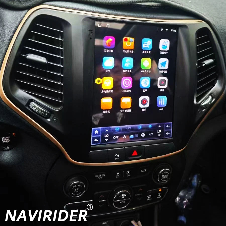 Navi Wireless CarPlay Stereo GPS For JEEP Cherokee 2013-2018 Vertical screen DSP 10.4inch