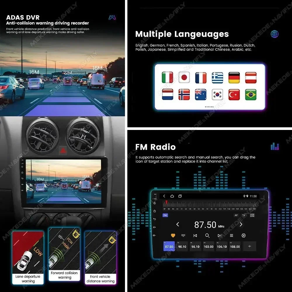 Android 14 Carplay Auto Touch Screen Car Radio for OPEL Agila SUZUKI Splash Ritz 2008 - 20 | AUTOKITSHOP