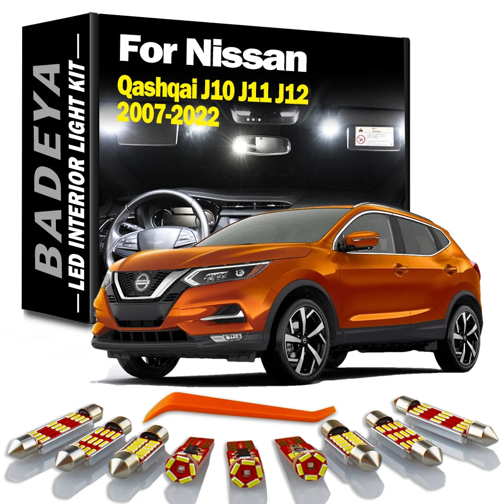 LED Interior Light Kit for Nissan J12 J10 J11 2007-2017 - Canbus Error-Free Interior Bulbs