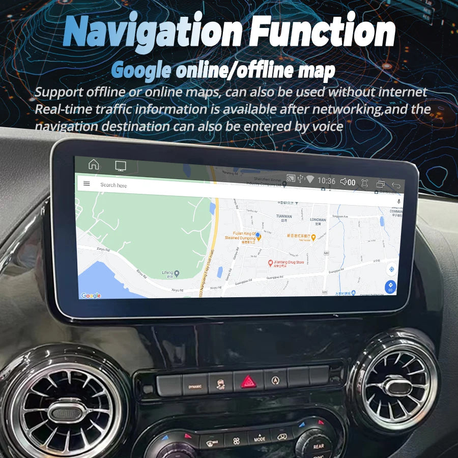 12.3inch Navigation Head Unit For Mercedes Benz Vito 116 W447 2014-2022 Android Auto Radio