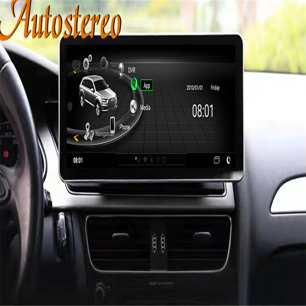 Qualcomm Android 12 8+256G For Audi A4 A5 B8 2009-2015 Car GPS Navigation Multimedia Playe