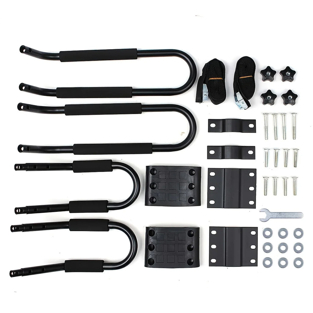 1 Pair J Style Kayak Roof Rack Carrier Car Top Cross Bar Mount Holder For Canoe Boat Transport - Automotive LED Light