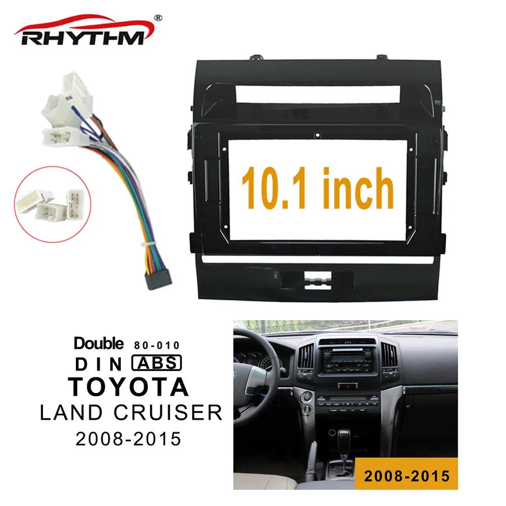 10.1 Inch Car Fascia For TOYOTA LAND CRUISER 2008-2015 Double Din Car Dvd Frame Audio Fitt | AUTOKITSHOP