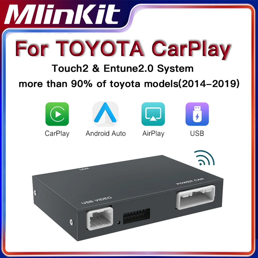 For TOYOTA Wireless Carplay Module Android Auto Adapter CHR RAV4 Avalon Corolla Camry Yari
