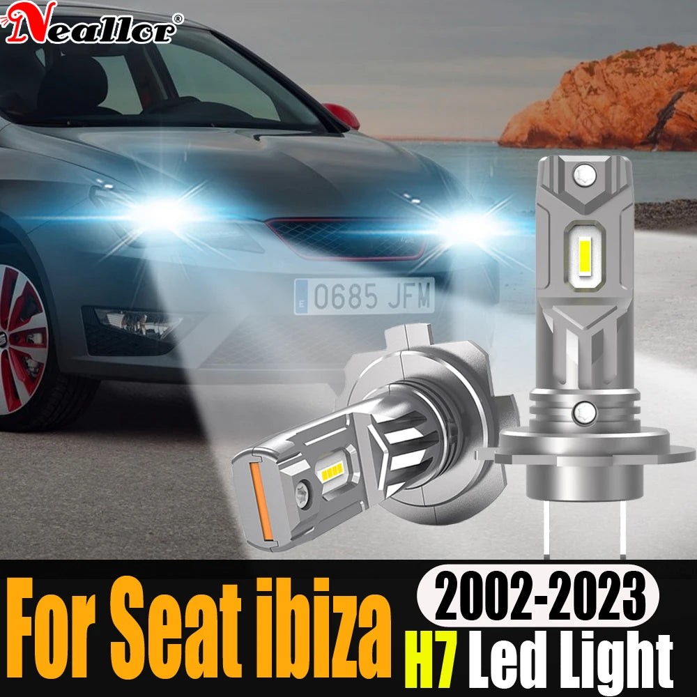 2x H7 Led Canbus No Error Headlights White Lights Diode Bulb 12v Powerful Car Driving Runn