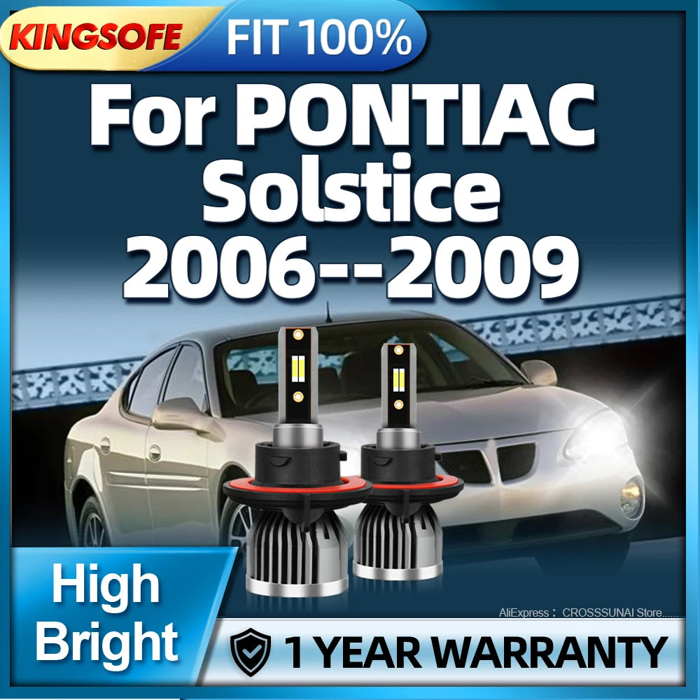 360° LED Headlight H13 180W High Power Car Light CSP Turbo Lamp with Fan For PONTIAC Solst