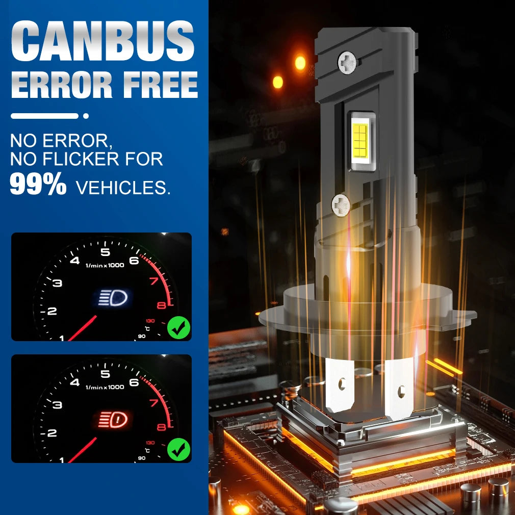 XSTORM 2PCS H7 LED Headlight Bulb 100W 20000LM CPS LED Canbus Auto Lamps 6500K LED Lights