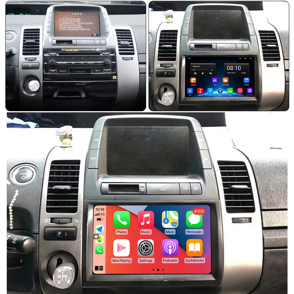 Carplay Autoradio 2 din Android 12 For Toyota Prius 20 2003-2009 Car Radio Multimedia Vide