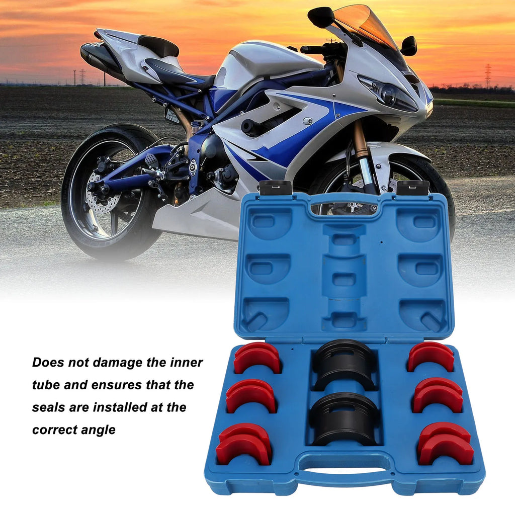 35‑50mm Motorcycles Front Fork Seal Driver Installer Tool Set Carbon Steel Universal for Motorcy - Automotive LED Light