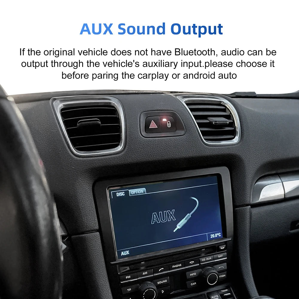 Wireless CarPlay Android Auto Retrofit Kit Decoder Box for Porsche Cayanne Cayman Boxster