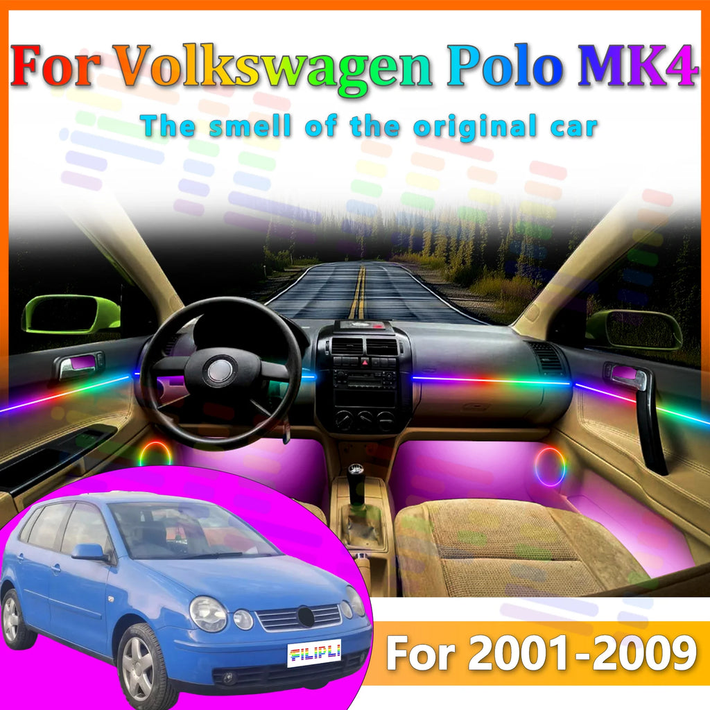 64 color - Ambient Light - for VW MK4 2001-2009 - App Control - Car Interior Lighting | AUTOKITSHOP