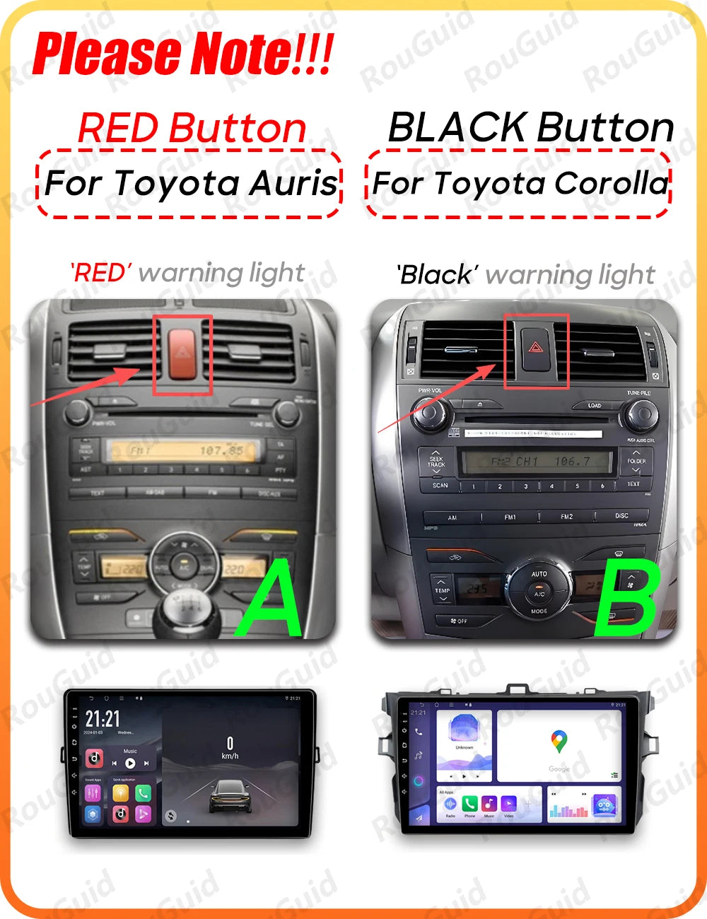 Android 16 Auto Car Radio For Toyota Corolla E140 E150 Auris 2005 - 2013 GPS Navigation Ca | AUTOKITSHOP