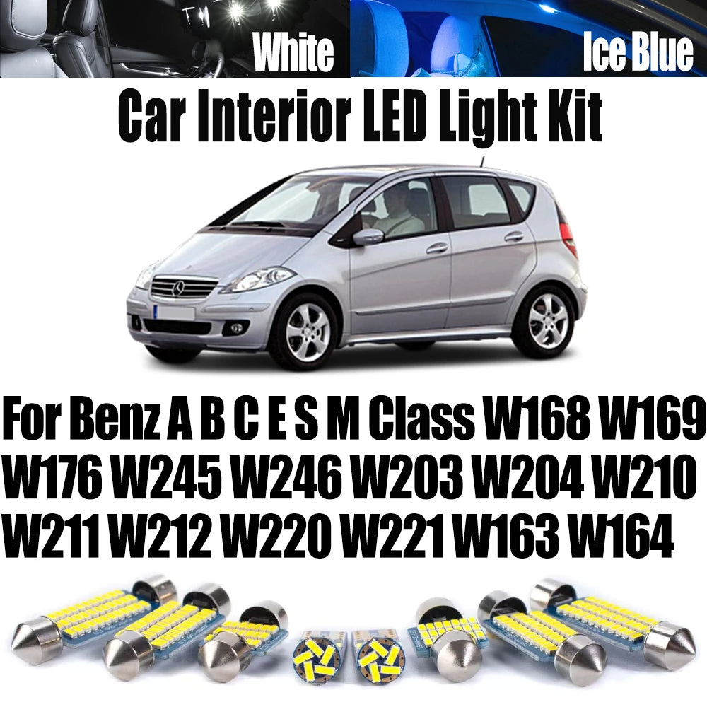 LED Interior Light Kit for Benz A B C E S M Class W168 W169 W176 W245 W246 W203 W204 W210 W211 W212 W220 W221 W163 W1...