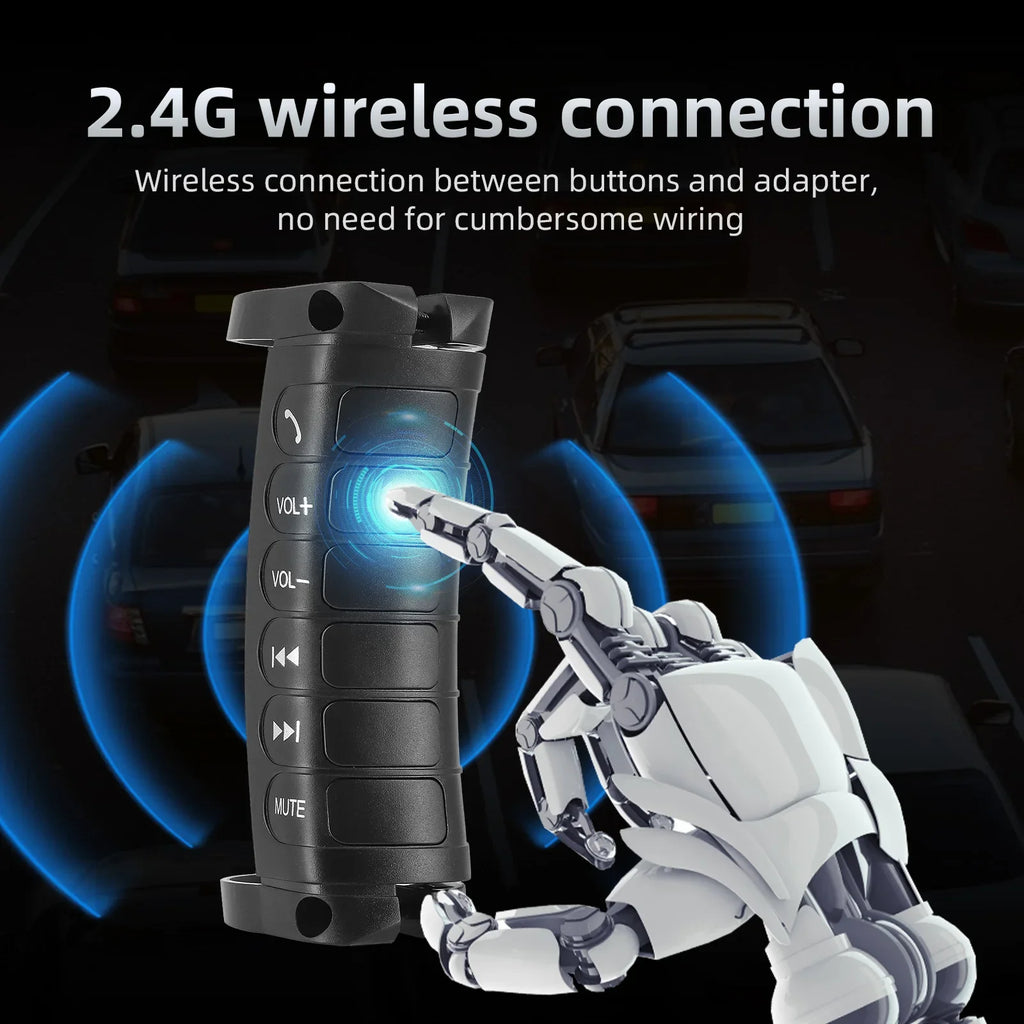 HD Universal Wireless Car Multi Steering Wheel Control Remote Controls Multi-function Button Car - Automotive LED Light