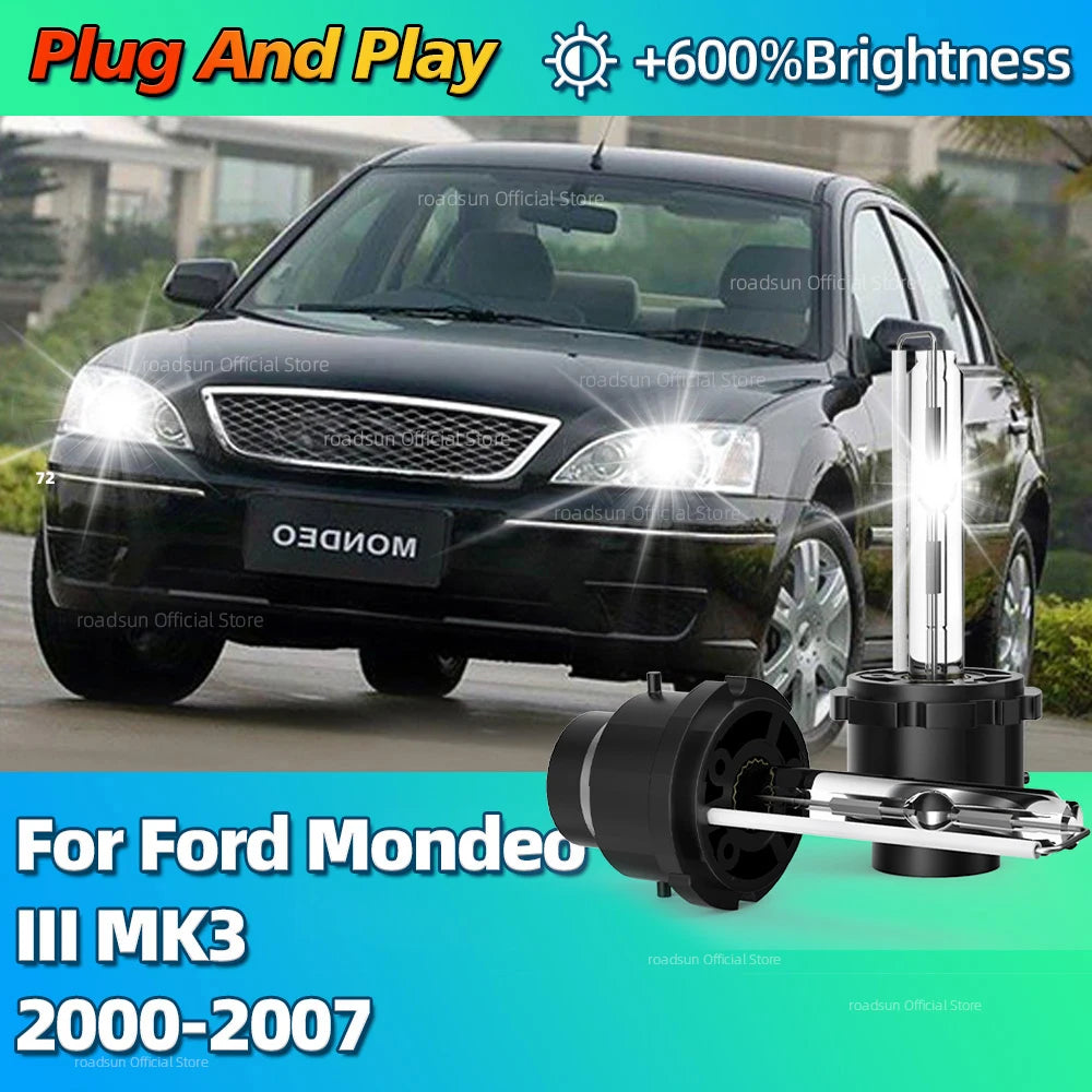 6000K 35W D2S HID Xenon Bulb Headlight Replacement Front Light For Ford Mondeo III MK3 200