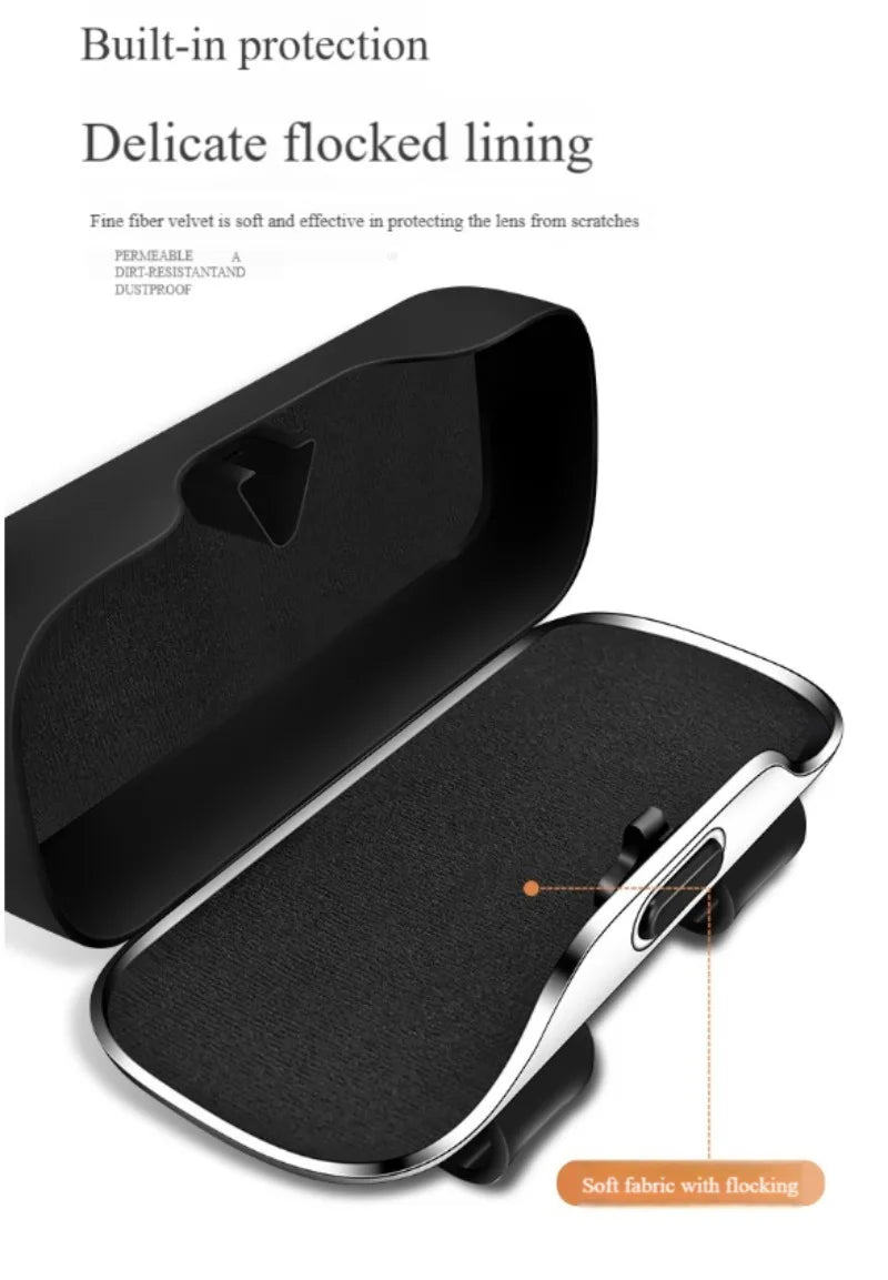 Car Sunshade Glasses Storage Box, Car Portable Universal Sunglasses Glasses Box