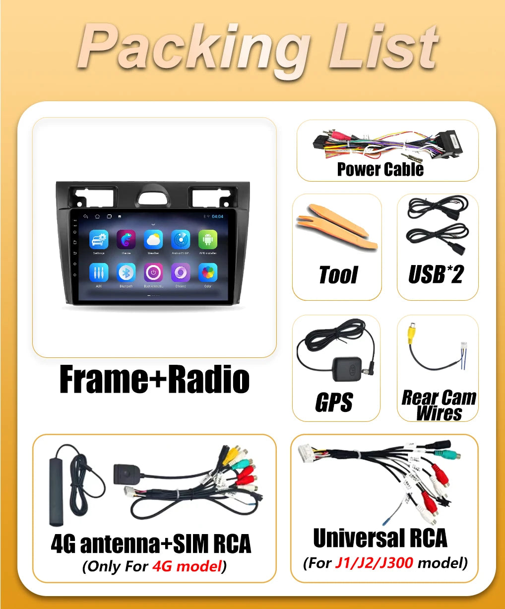 Android 16 Auto Car Radio For Ford Fiesta Mk VI 5 Mk5 2002- 2004 2005 2006 2007 2008 Navig | AUTOKITSHOP