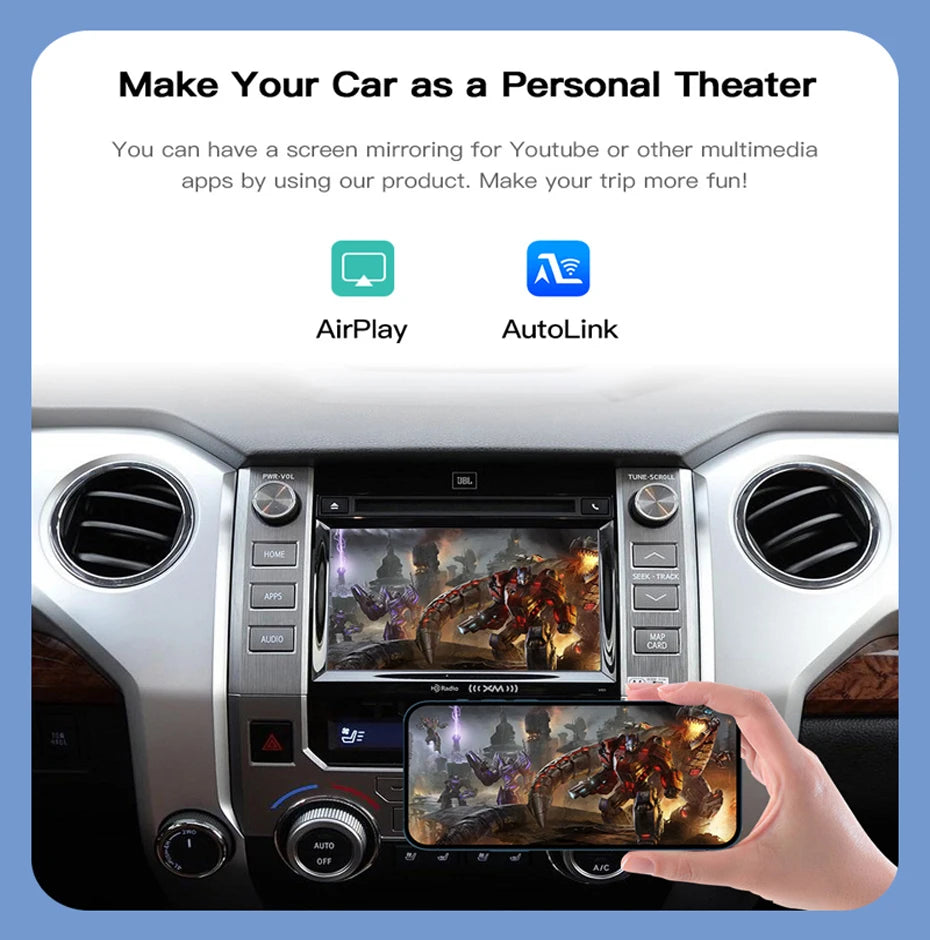 AUTOABC Wireless Carplay Android Auto For Toyota Tacoma /Tundra Touch2 & Entune2.0 System