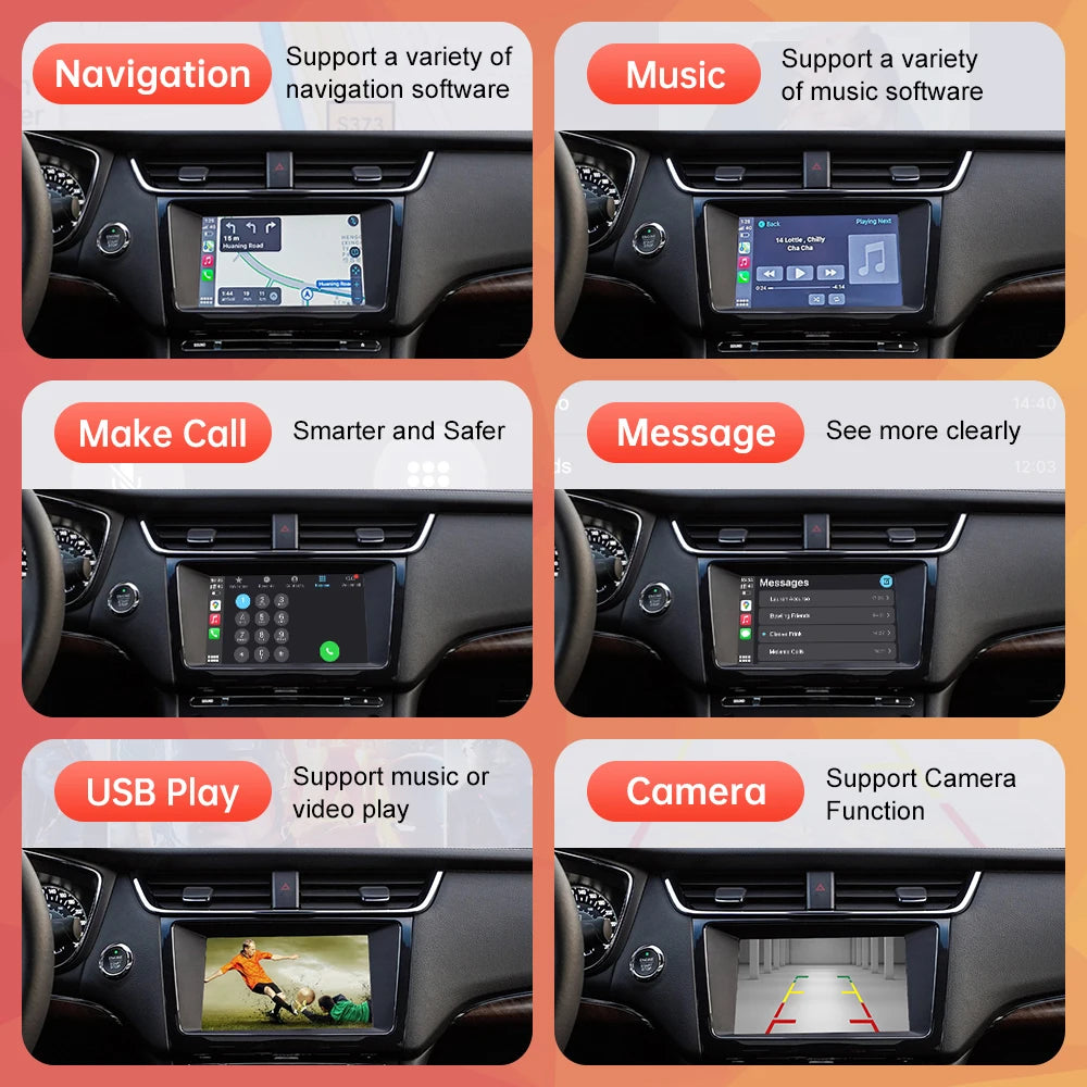 Wireless CarPlay Android Auto for Ford Flex Taurus Sync2 with Mirror Link AirPlay Reverse  | AUTOKITSHOP