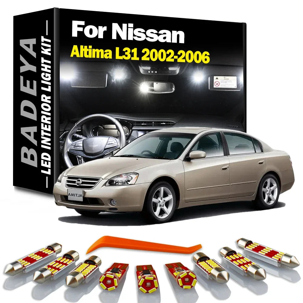 16-Piece LED Interior Light Kit for Nissan Altima L31 - Canbus Error-Free Bulbs | AUTOKITSHOP