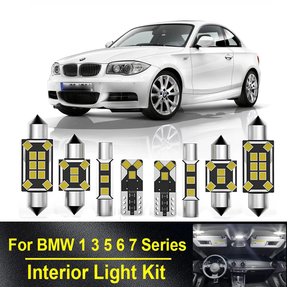 LED Interior Light Kit for BMW 1 3 5 6 7 Series E87 E81 F20 E46 E90 E91 E92 E93 E39 E60 E61 F10 F11 E63 F12 F06 E65 E...