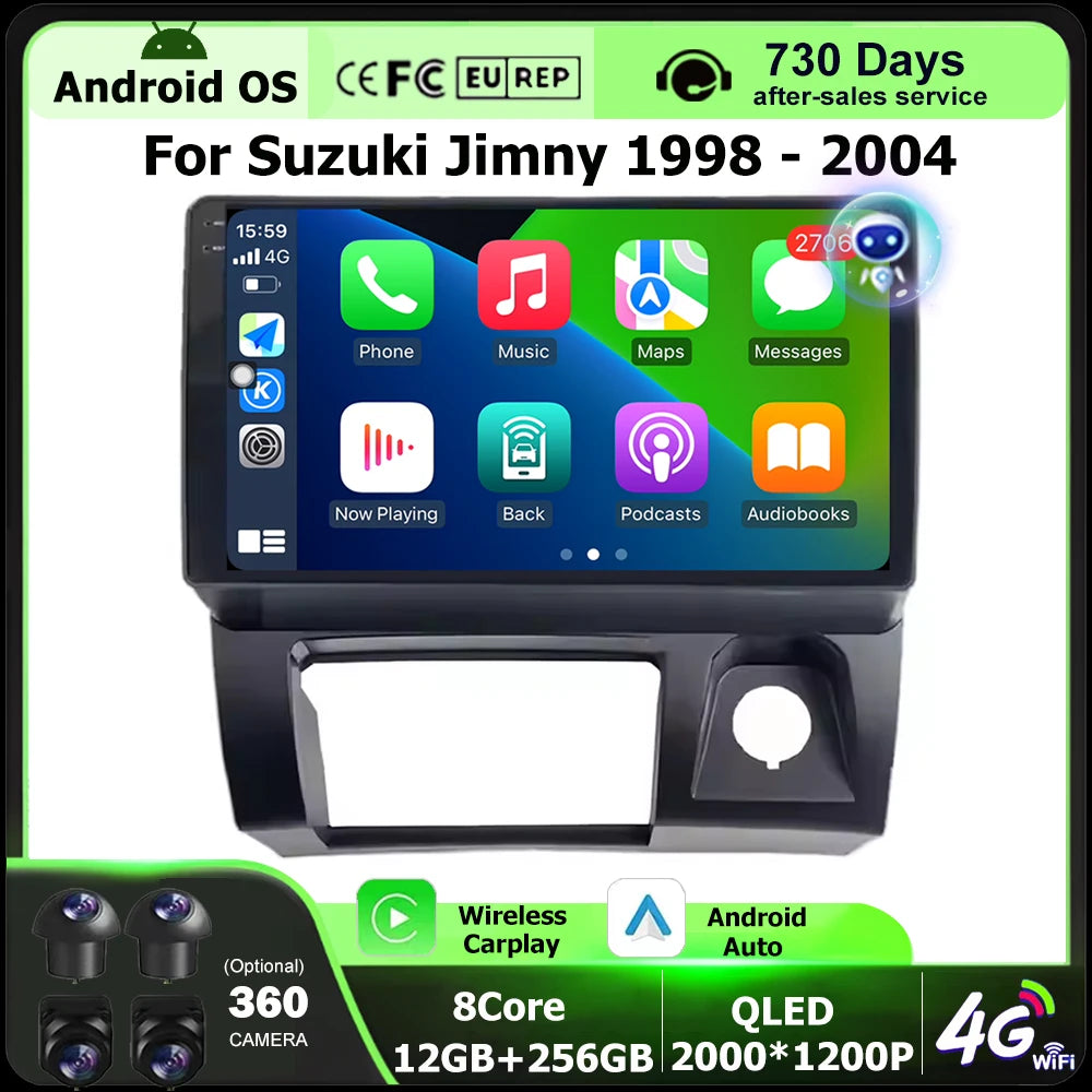 Car Radio Multimedia Video Player GPS Navigation Stereo For Suzuki Jimny 1998 - 2004 Andro