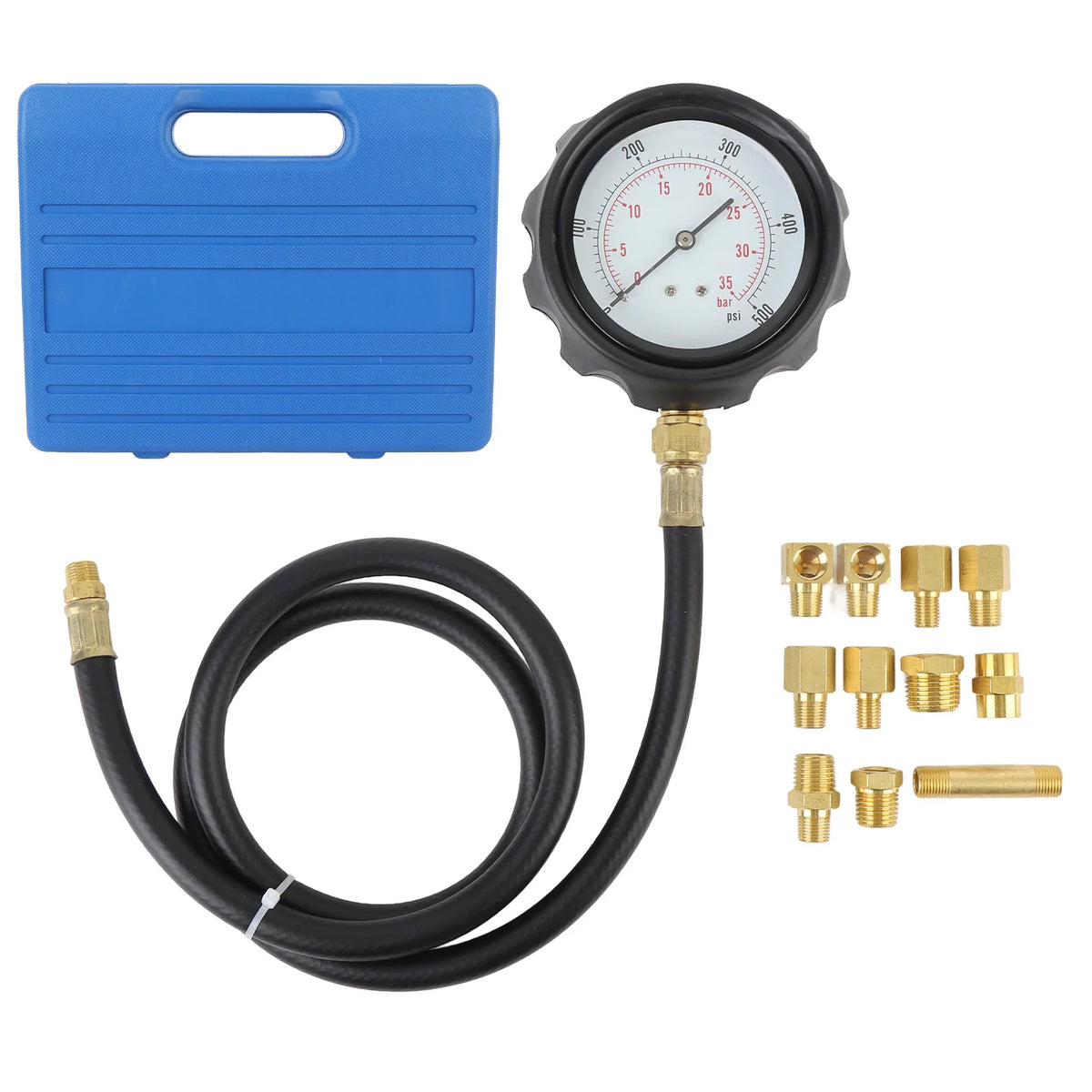 12Pcs Car Engine Oil Pressure Gauge 0 to 500psi Transmission Fluid Tester Tool Kit Automatic Gea - Automotive LED Light