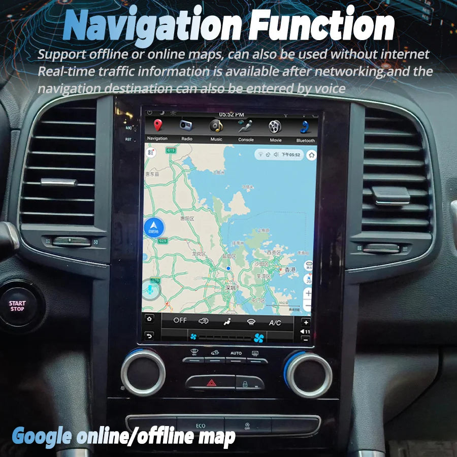 For Renault Megane 4 Samsung Koleos Talisman 2017-2019 Car GPS Radio Navigation Video Play